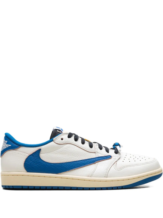 Air Jordan 1 Low Travis Scott Sneakers — Off-White — Size US M 10.5 - US W 12 — Front View