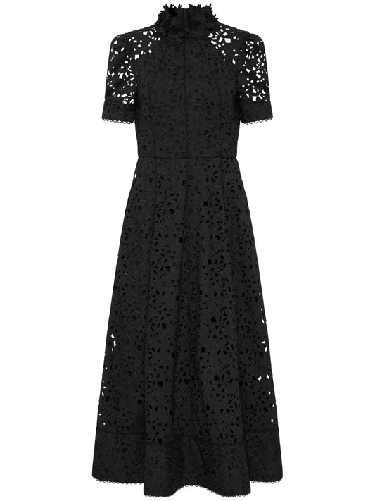Rebecca Vallance Kitsu Dress — Black/ Red — Size S — Front View