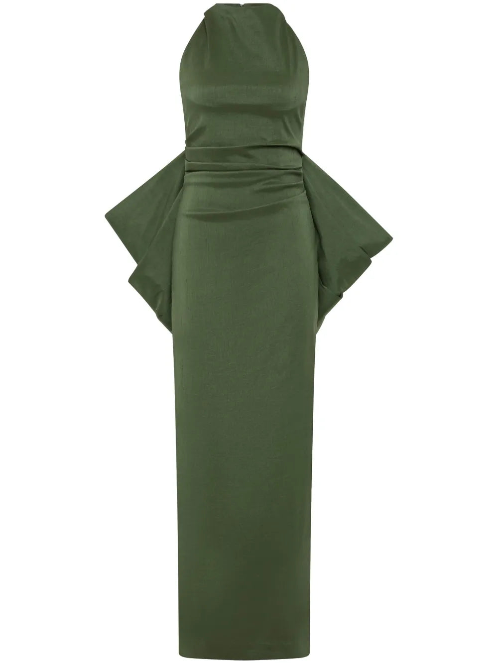 Rachel Gilbert Lottie Gown — Green — Size XS — Front View