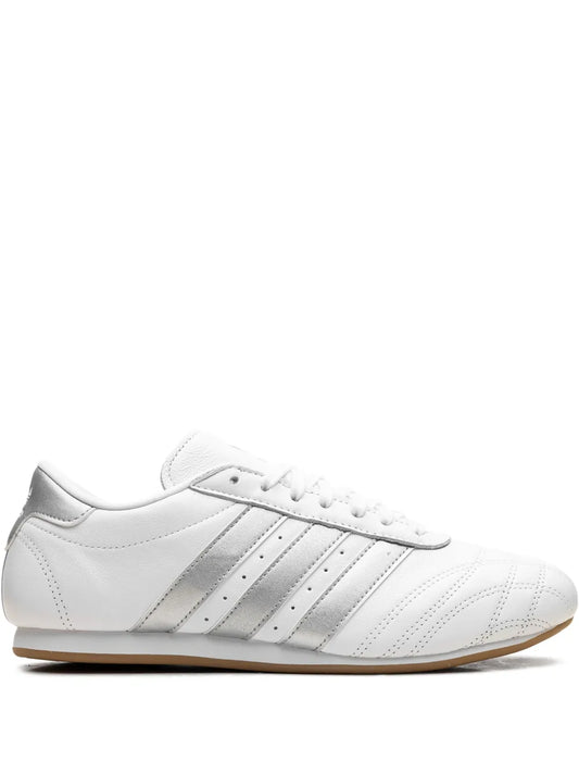 adidas Taekwondo Cloud White/Silver Metallic/Gum Sneakers — White — Size US M 9.5 - US W 11 — Front View