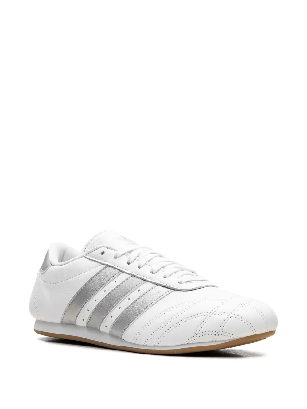 adidas Taekwondo Cloud White/Silver Metallic/Gum Sneakers — White — Size US M 9.5 - US W 11 — Side View