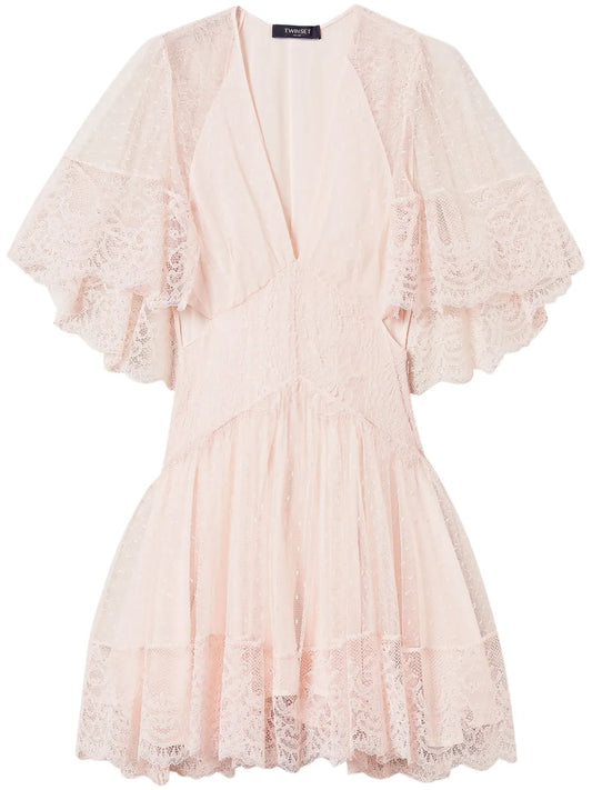 Twinset Isola Bella Dress — Beige — Size XS — Front View