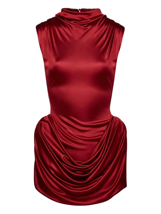 Magda Butrym Draped Cowl Neck Dress — Same as shown — Size L — Front View
