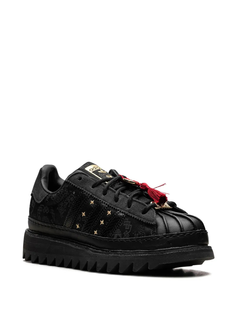 adidas X Clot Superstar Chinese New Year Sneakers — Black — Size US M 10 - US W 11.5 — Side View