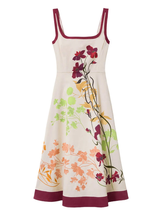 La Doublej Sophia Midi Dress — White/ Ivory — Size S — Front View