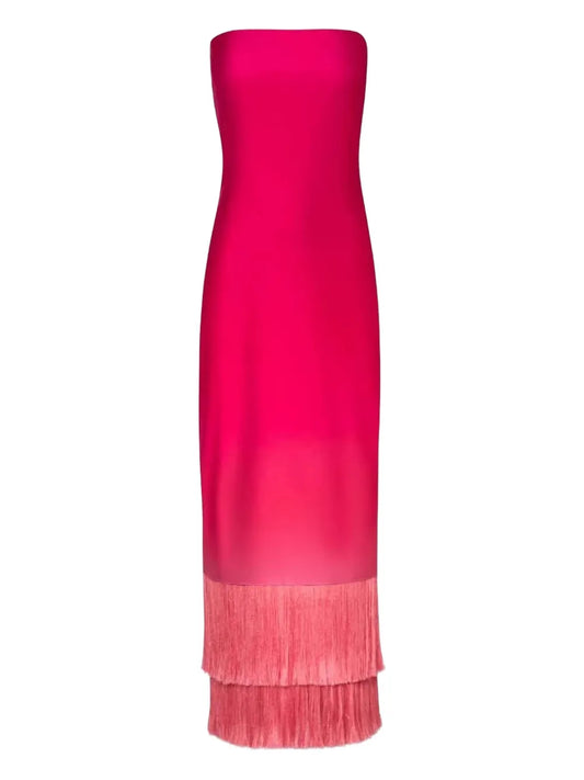 Baobab Cleo Maxi Dress — Pink — Size XS — Front View