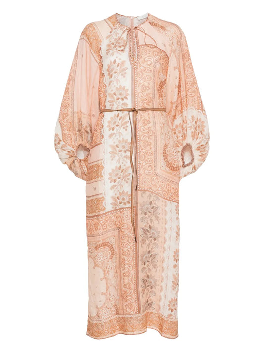 Zimmermann Lucky Maxi Dress — Pink — Size XS — Front View