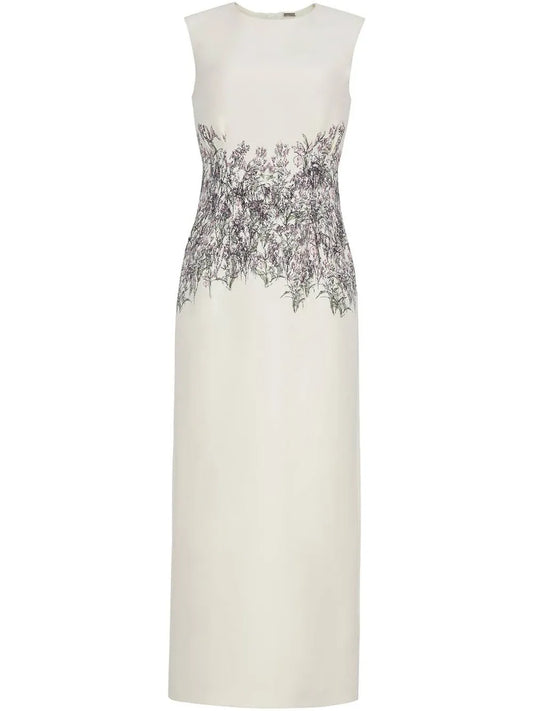 Adam Lippes Ophelia Midi Dress — White — Size S — Front View