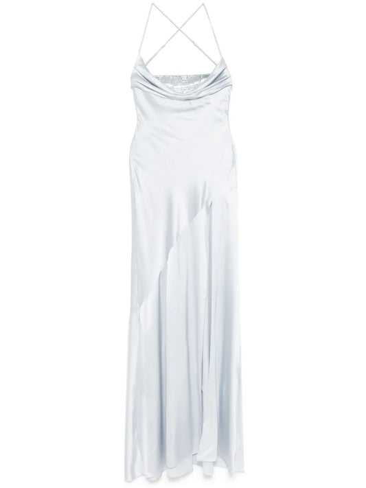 Retrofete Emery Maxi Dress — Blue — Size XL — Front View