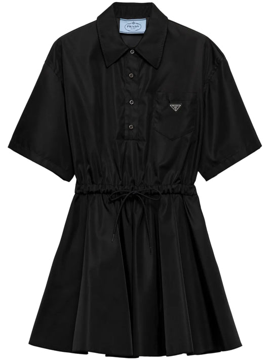 Prada Re Nylon Dress — Black — Size XS — Front View