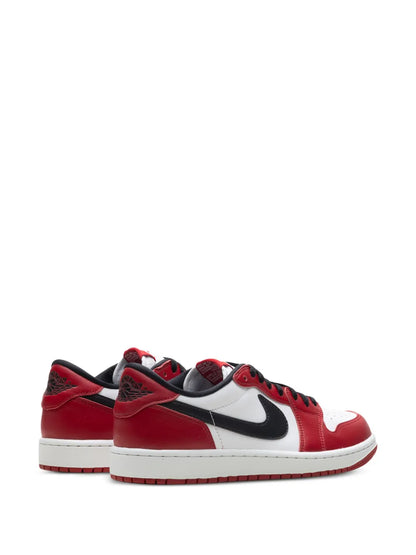 Air Jordan 1 Low Og Sneakers — Red — Size US M 10.5 - US W 12 — Top View
