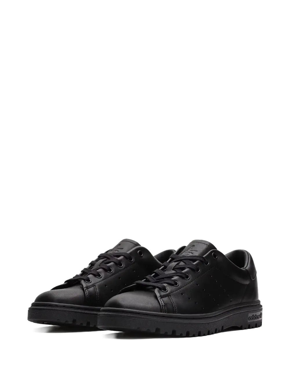 adidas Stan Smith Freizeit Sneakers — Black — Size US M 8 - US W 9.5 — Side View