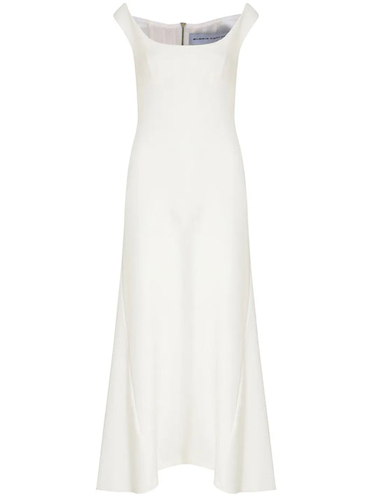 Gloria Coelho Corselet Regata Maxi Dress — White — Size XS — Front View