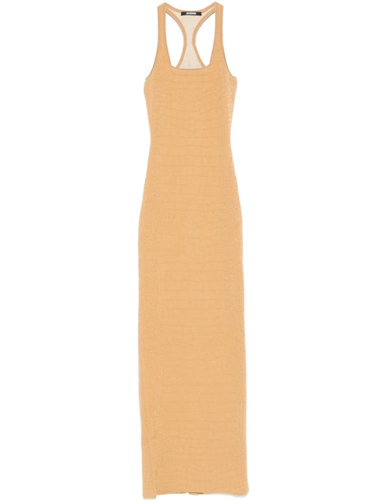 Jacquemus La Scala Maxi Dress — Brown — Size XS — Front View