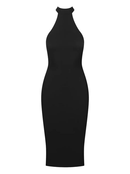 Maison Close Nuit Infinie American Dollar Midi Dress — Black — Size S — Front View