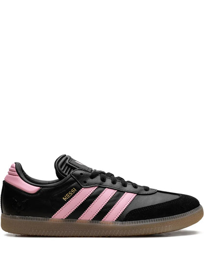 adidas X Lionel Messi Samba Core Black/Gold Metallic/Gum Sneakers — Black — Size US M 6 - US W 7.5 — Front View
