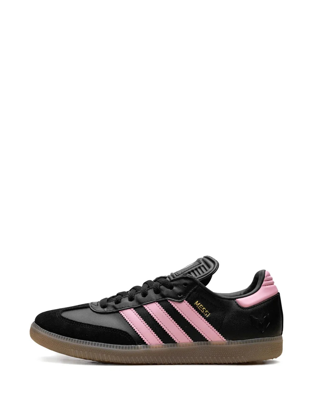 adidas X Lionel Messi Samba Core Black/Gold Metallic/Gum Sneakers — Black — Size US M 6 - US W 7.5 — Detail View