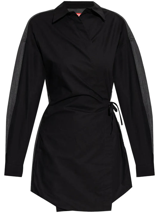 Diesel D Elphi Den Dress — Black — Size S — Front View
