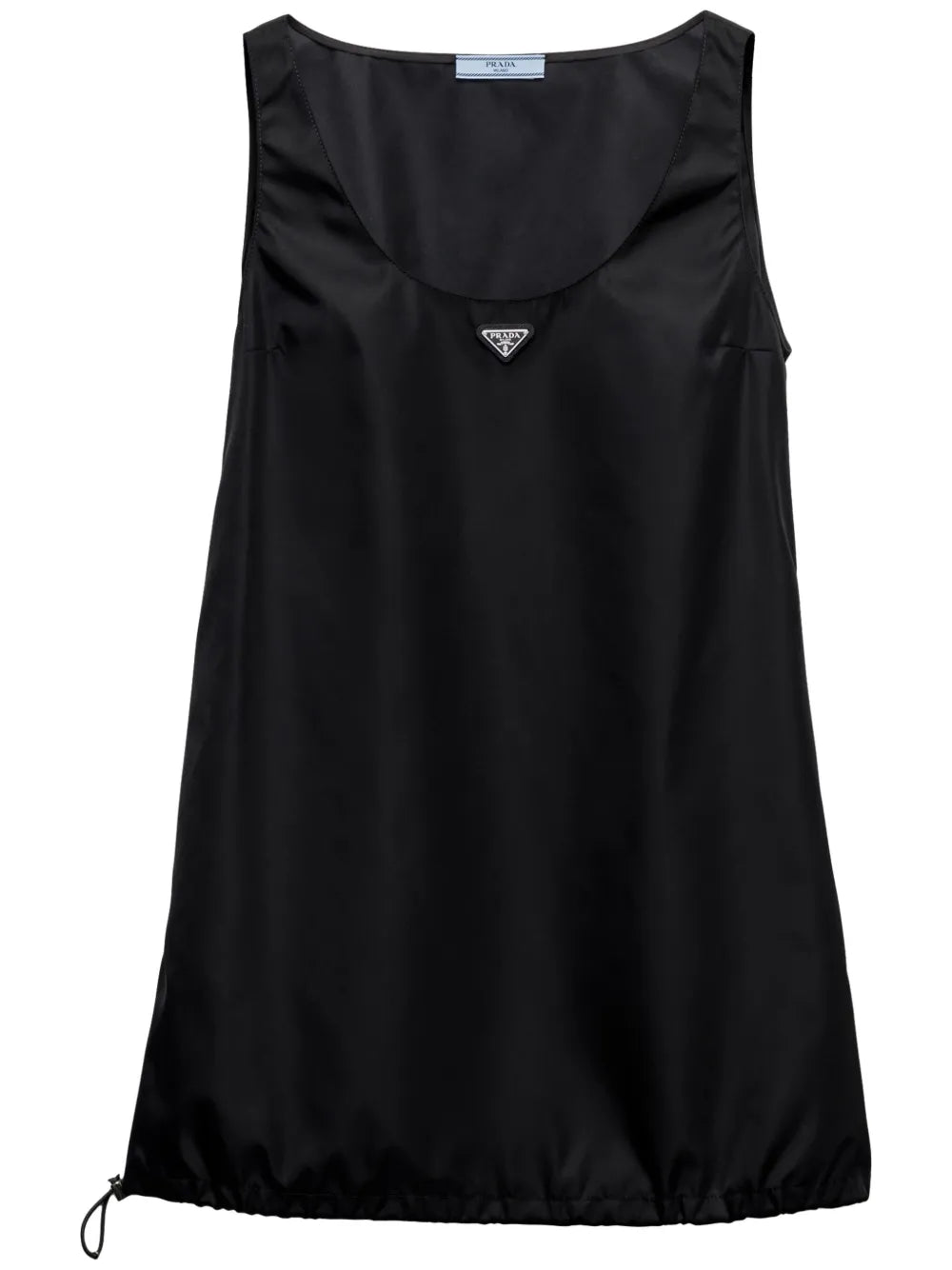 Prada Re Nylon Mini Dress — Black — Size XS — Front View