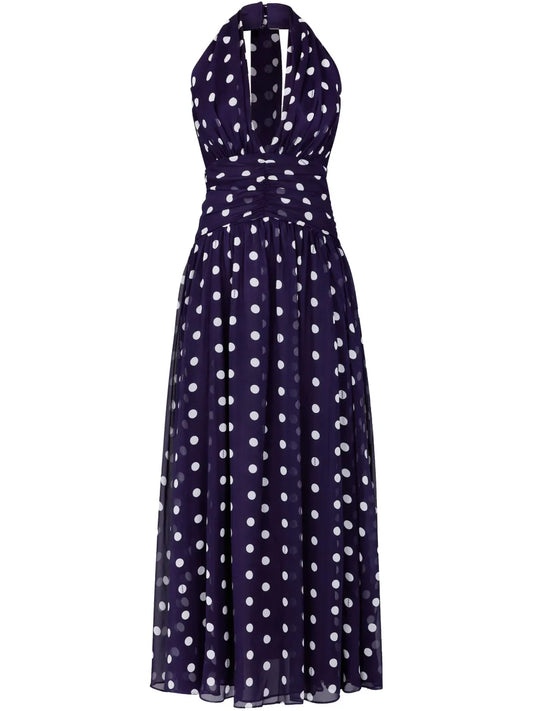 Nicholas Arella Maxi Dress — Blue/ Navy — Size S — Front View