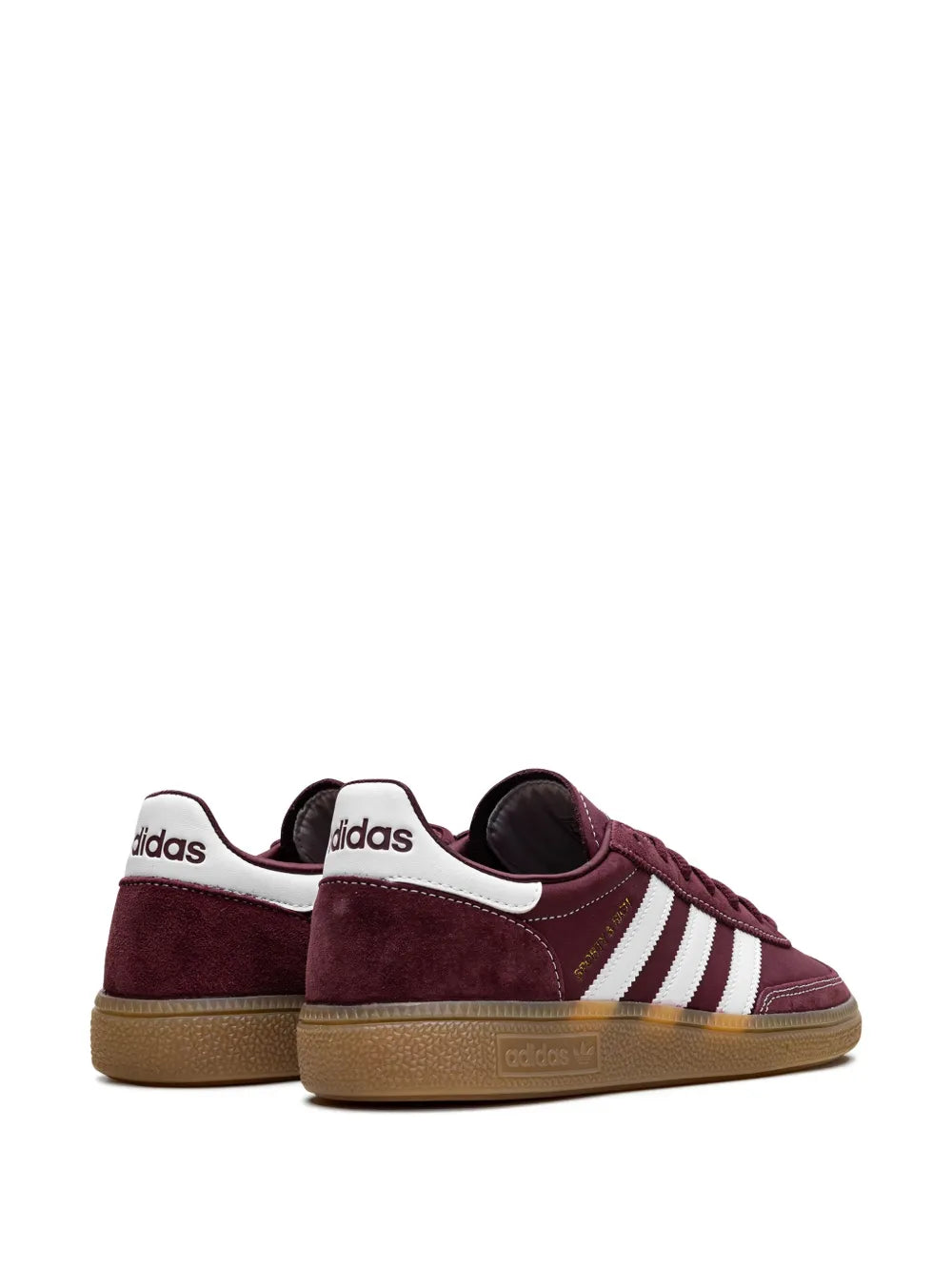 adidas X Sporty & Rich Handball Spezial Shadow Red Sneakers — Bordeaux Red — Size US M 9 - US W 10.5 — Back View