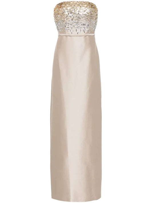 Sachin Babi Phaedra Gown — Gold — Size XS — Front View