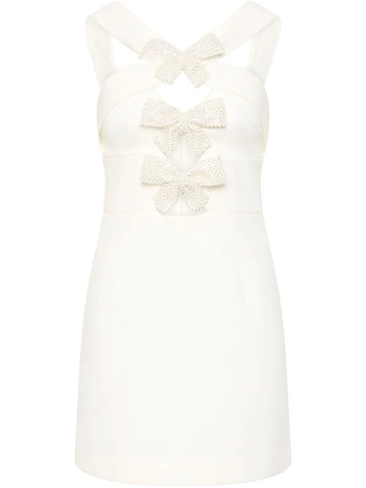 Rebecca Vallance Hermoine Mini Dress — White — Size S — Front View