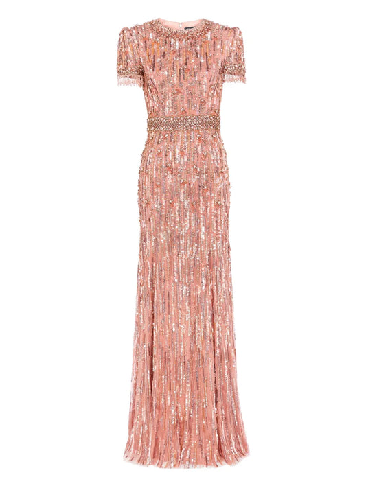 Jenny Packham Roxy Maxi Dress — Pink — Size XS — Front View