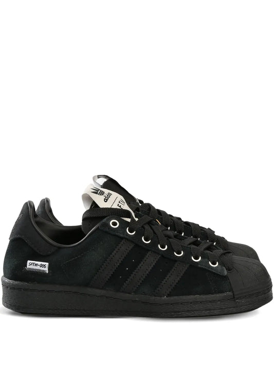 adidas Superstar Trainers — Black — Size US M 9.5 - US W 11 — Front View