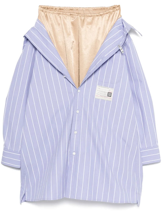 Maison Mihara Yasuhiro Petitcoat Shirt Midi Skirt — Blue — Size XS — Front View