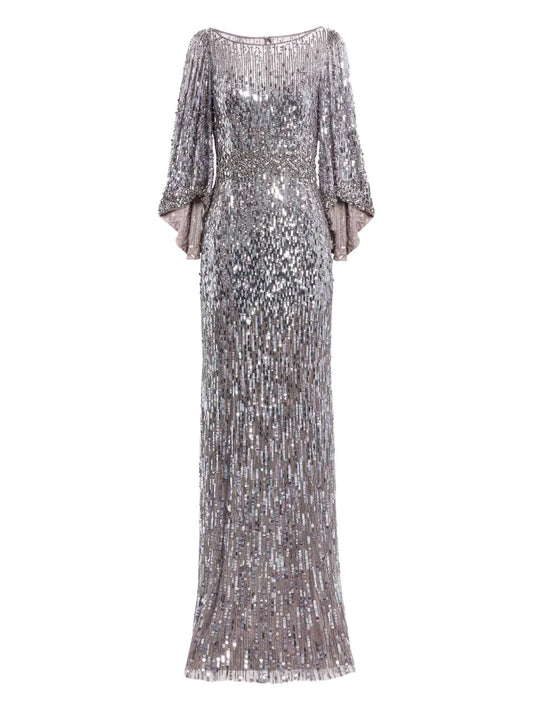 Jenny Packham Ines Dress — Grey — Size S — Front View