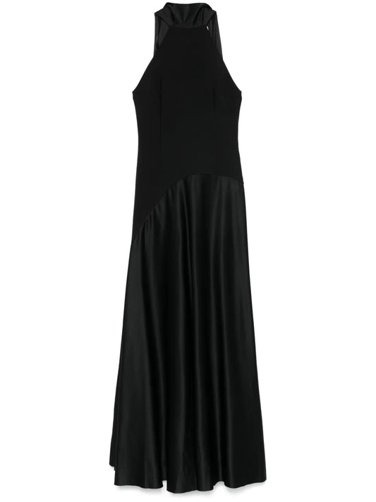Solace London The Cece Maxi Dress — Black — Size XS — Front View