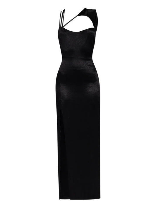 Iro Sweetheart Neck Dress — Black — Size S — Front View