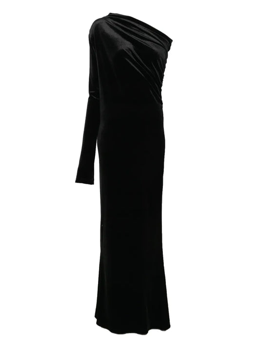 Alchemy Velvet Gown — Black — Size XS — Front View