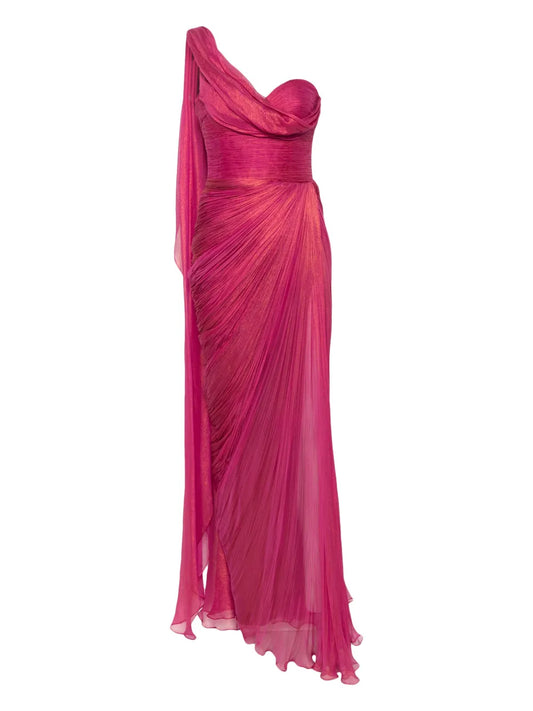 Iris Serban Yaira Maxi Dress — Red/ Pink — Size XS — Front View