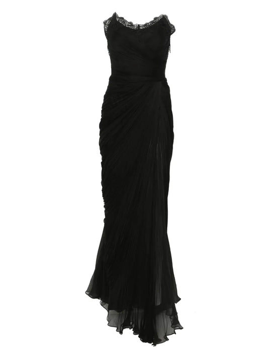 Iris Serban Marni Maxi Dress — Black/ Red — Size XS — Front View