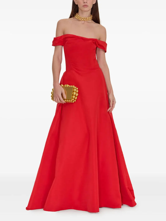 Cult Gaia Ciana Gown Dress — Red — Size XS — Front View
