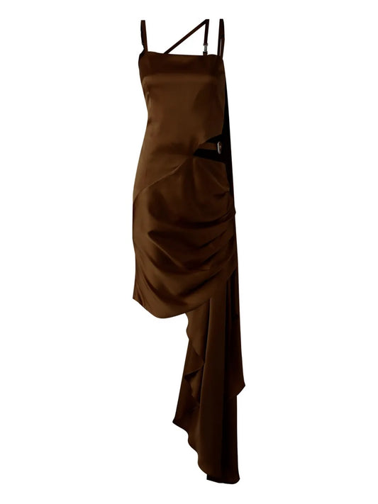 Misci Acrobata Dress — Brown — Size XS — Front View