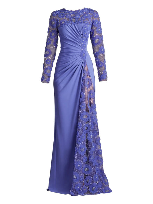 Tadashi Shoji Sequin Embellished Dress — Purple — Size XS — Front View