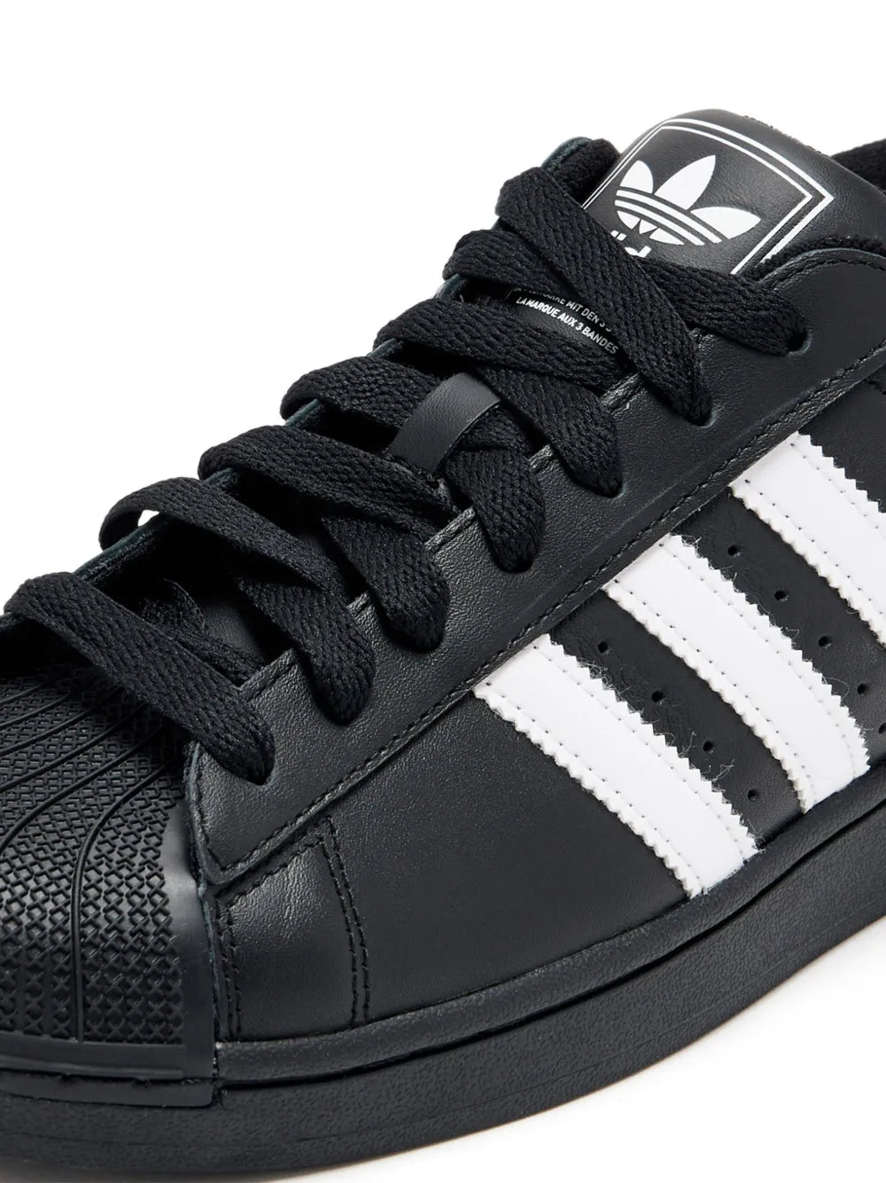 adidas Superstar 2 Core Black/Cloud White Sneakers — Black — Size US M 4 - US W 5.5 — Top View