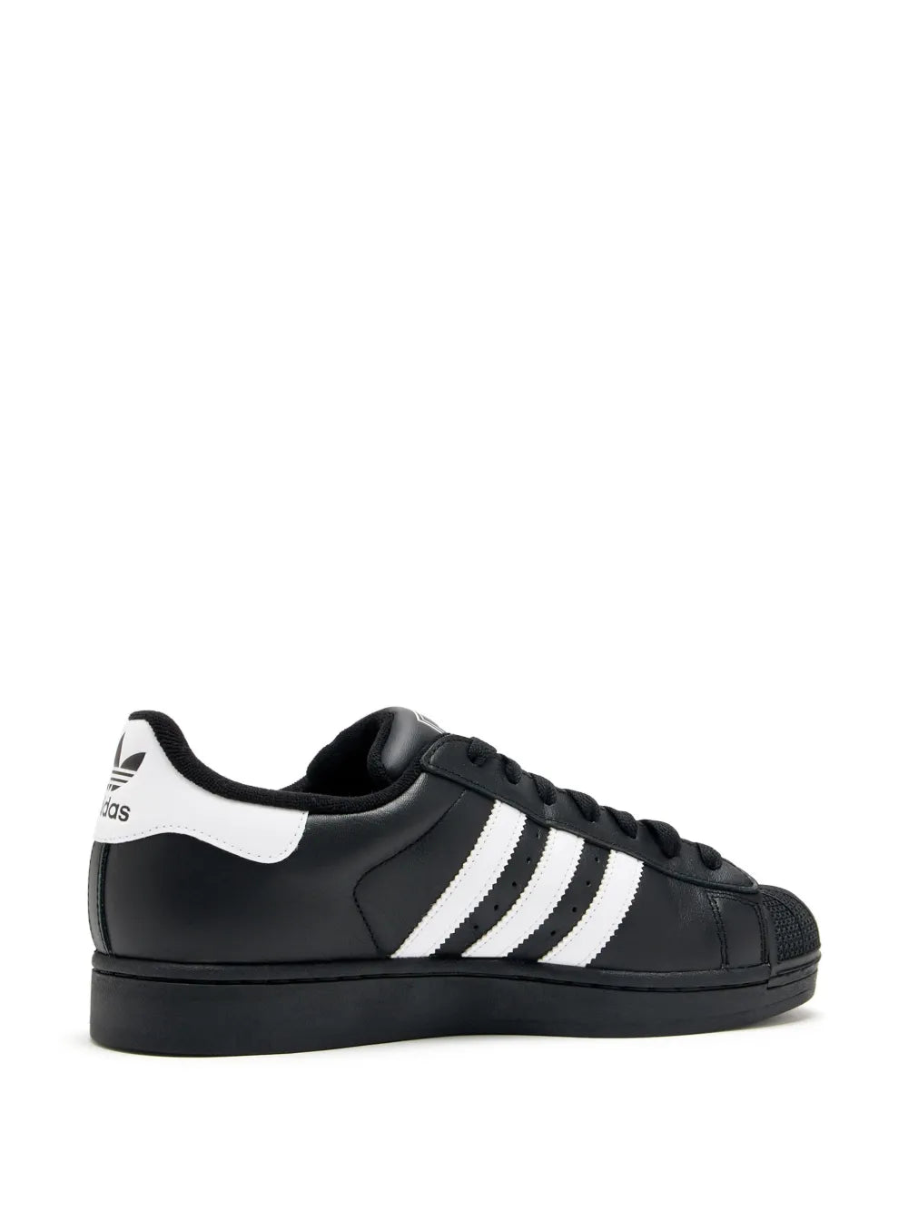 adidas Superstar 2 Core Black/Cloud White Sneakers — Black — Size US M 4 - US W 5.5 — Back View