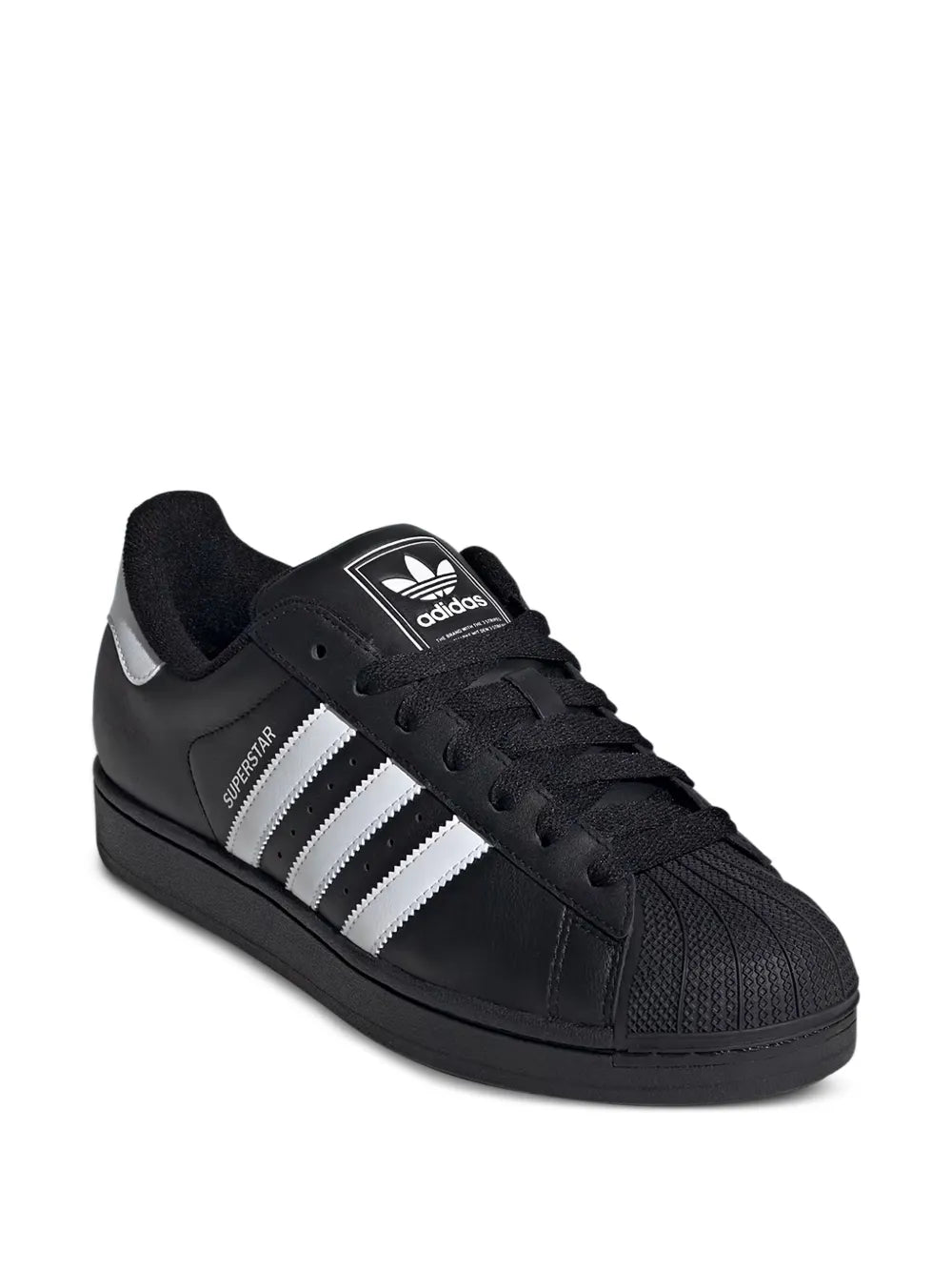 adidas Superstar 2 Core Black/Cloud White Sneakers — Black — Size US M 4 - US W 5.5 — Side View