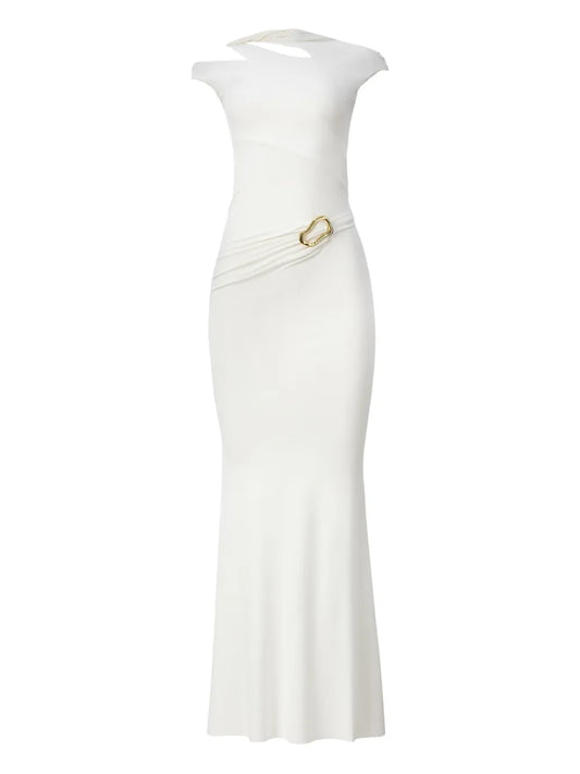 Moos Studio Endless Summer Maxi Dress — White — Size XS — Front View