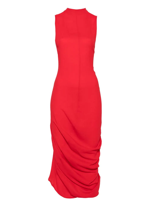 Jacquemus La Robe Midi Dress — Red — Size XS — Front View