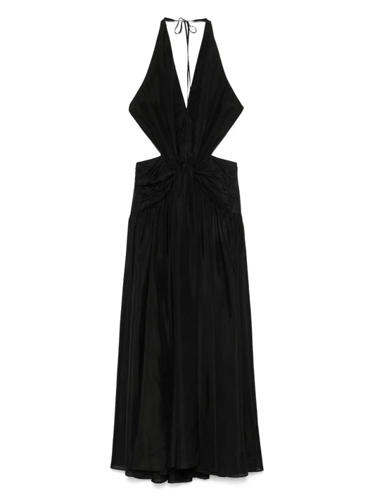 Zimmermann Rhiannon Midi Dress — Black/ Red — Size S — Front View
