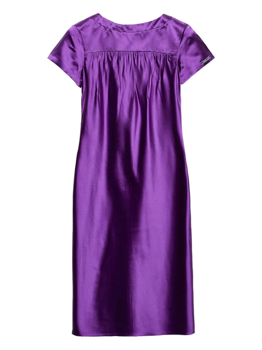 Prada Old Duchesse Dress — Purple — Size S — Front View