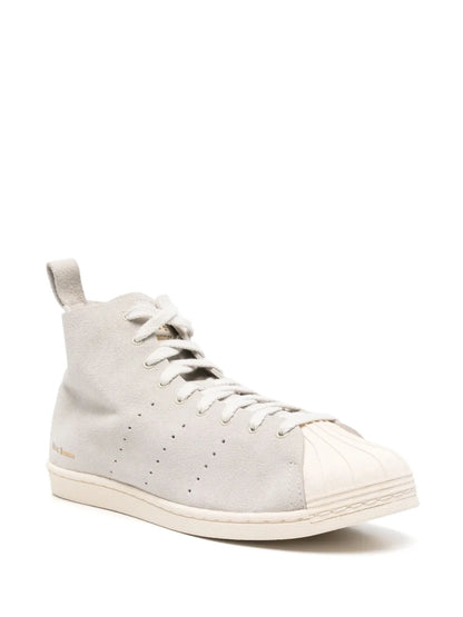 adidas Superstar Hi Sneakers — Light Grey — Size US M 4 - US W 5.5 — Side View