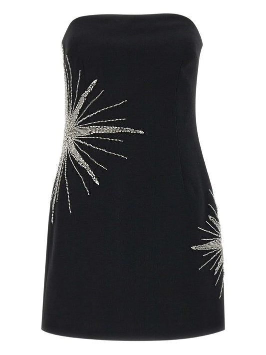 Rebecca Vallance Estella Mini Dress — Black — Size XS — Front View