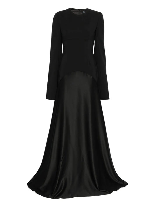 Solace London Claudine Maxi Dress — Black — Size XS — Front View