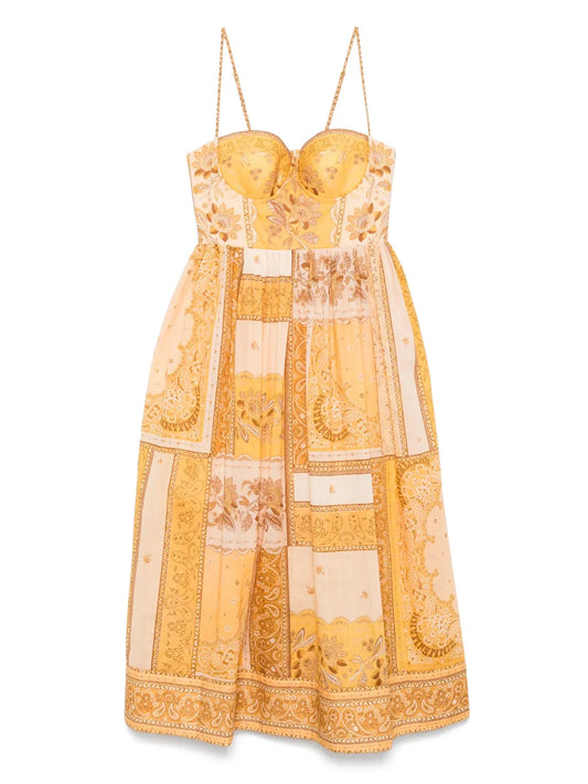 Zimmermann Lucky Dress — Yellow — Size L — Front View